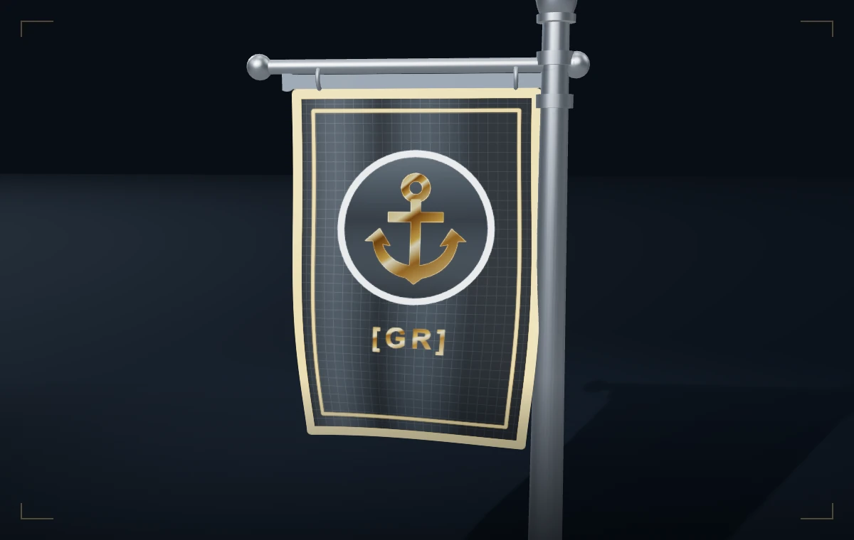 Gold emblem finish
