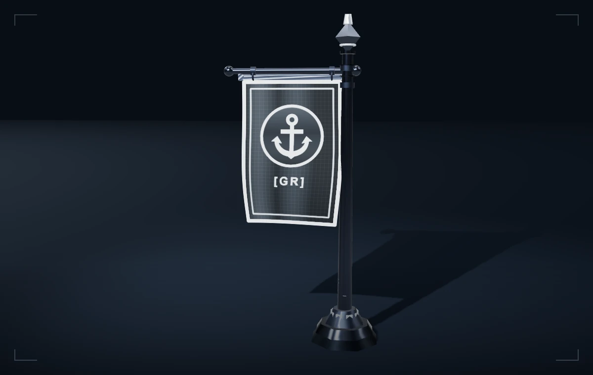 Obsidian flag stand