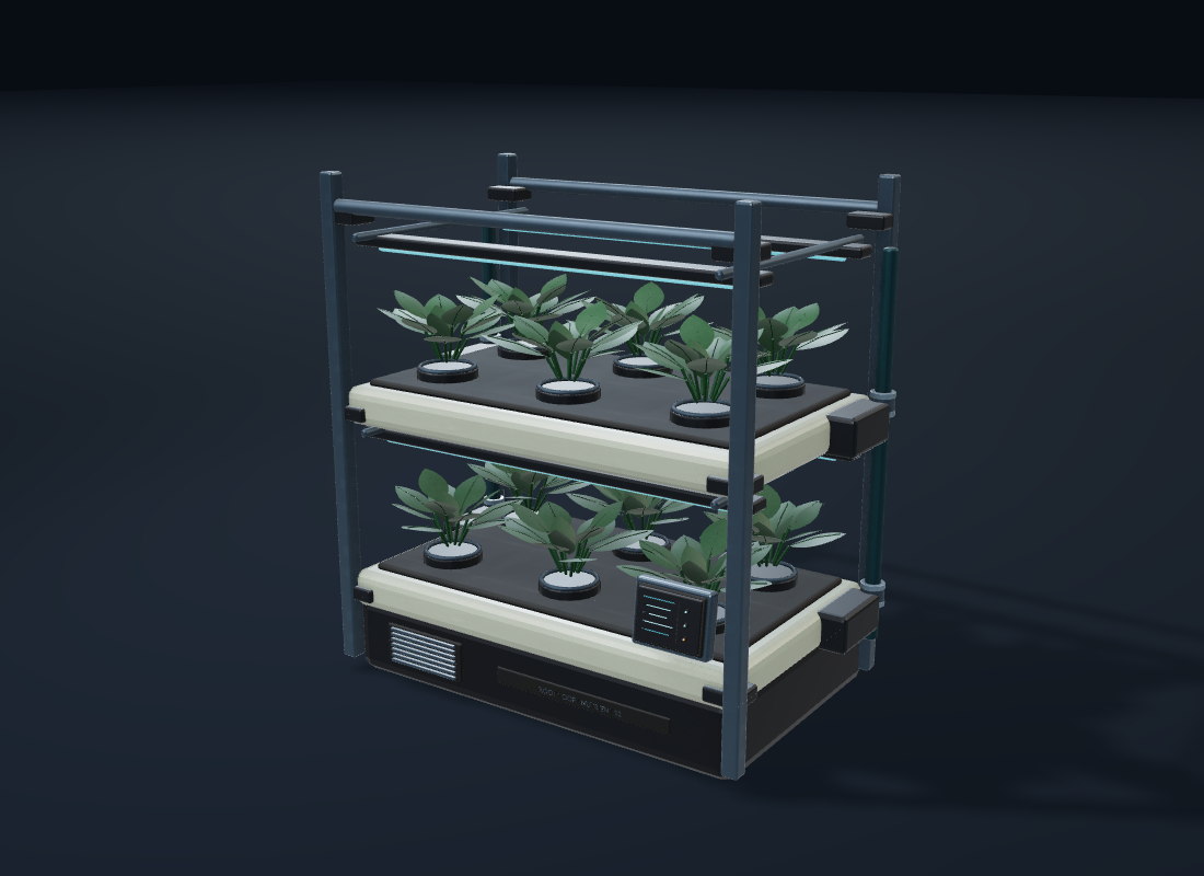 Orbital hydroponics trellis